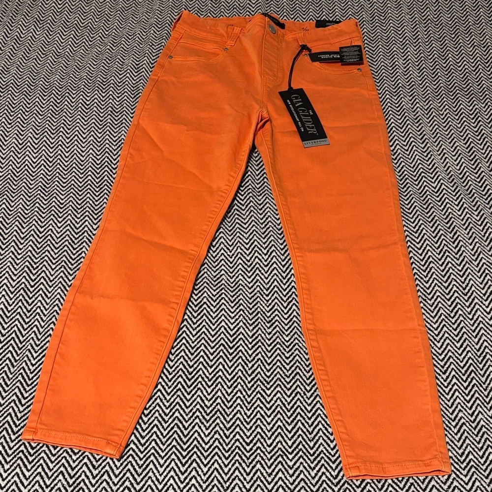 Liverpool Gia Glider Crop Skinny Jeans in Orange | Sz 4/27 - Picture 6 of 6